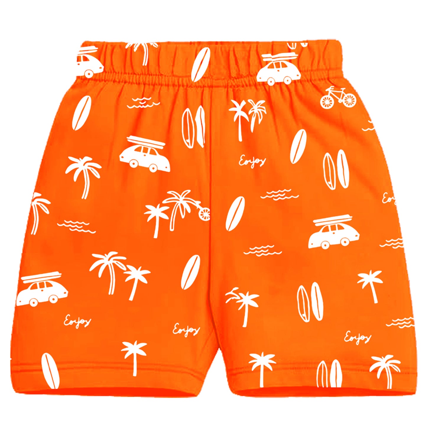 Kuchipoo Boys Cotton Printed Shorts Combo | Elastic Waist Soft Shorts for Casual Wear, Playtime & Sleeping | Multicolor Prints | Pack of 8