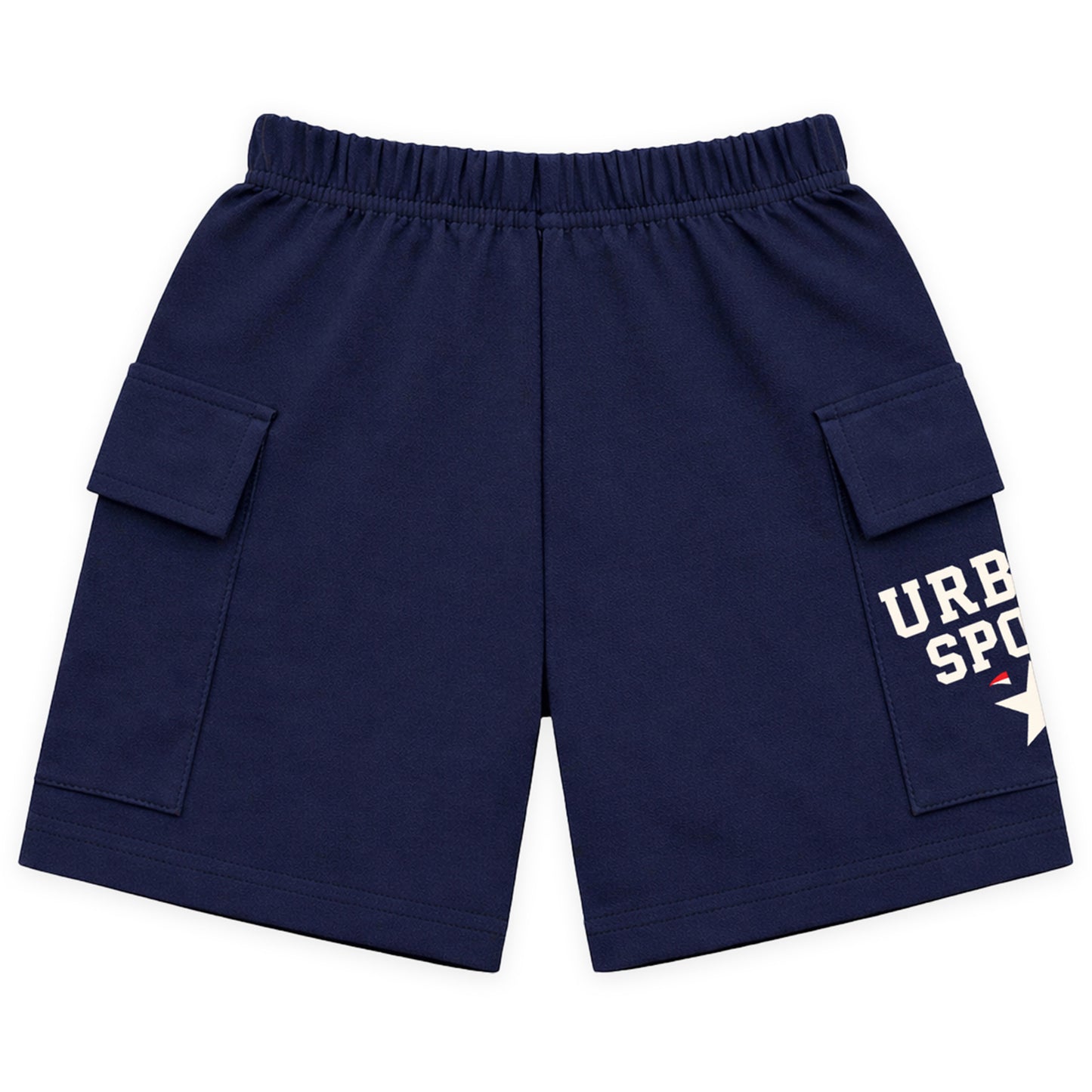 Kuchipoo Boys Cotton Cargo Shorts | Elastic Waistband | Double Pocket Shorts | Summer Casual Wear for Kids | Pack of 3