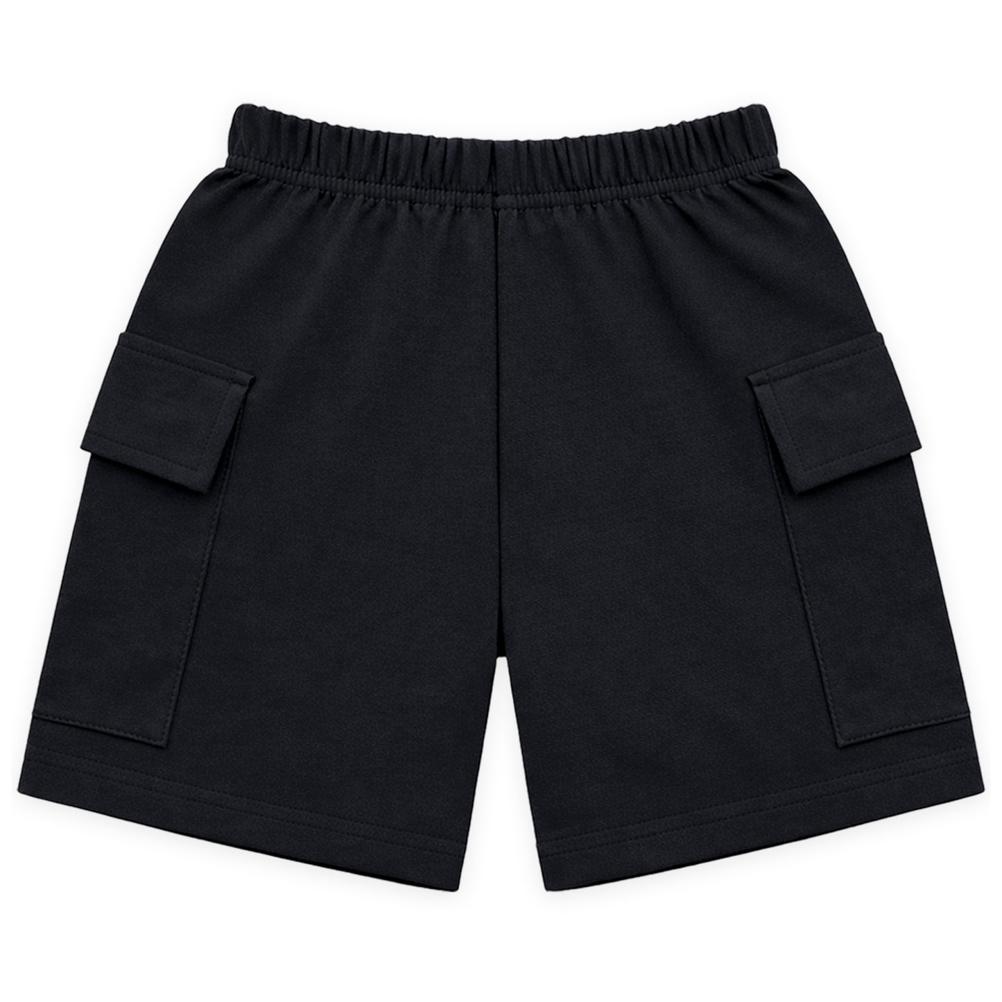 Kuchipoo Boys Cotton Cargo Shorts | Elastic Waistband | Double Pocket Shorts | Summer Casual Wear for Kids | Pack of 3