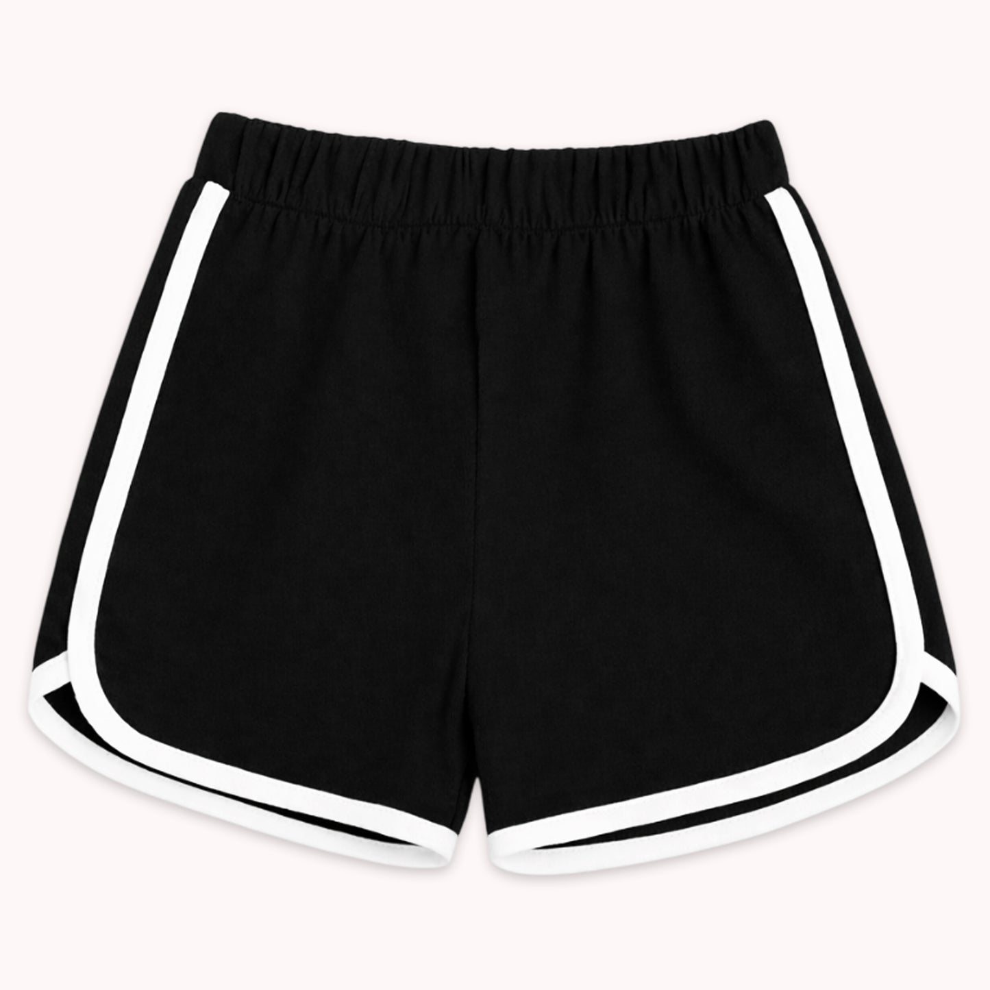 Kuchipoo Girls Cotton Solid Shorts | Soft & Breathable Fabric | Elastic Waist | Casual Summer Wear | Pack of 4