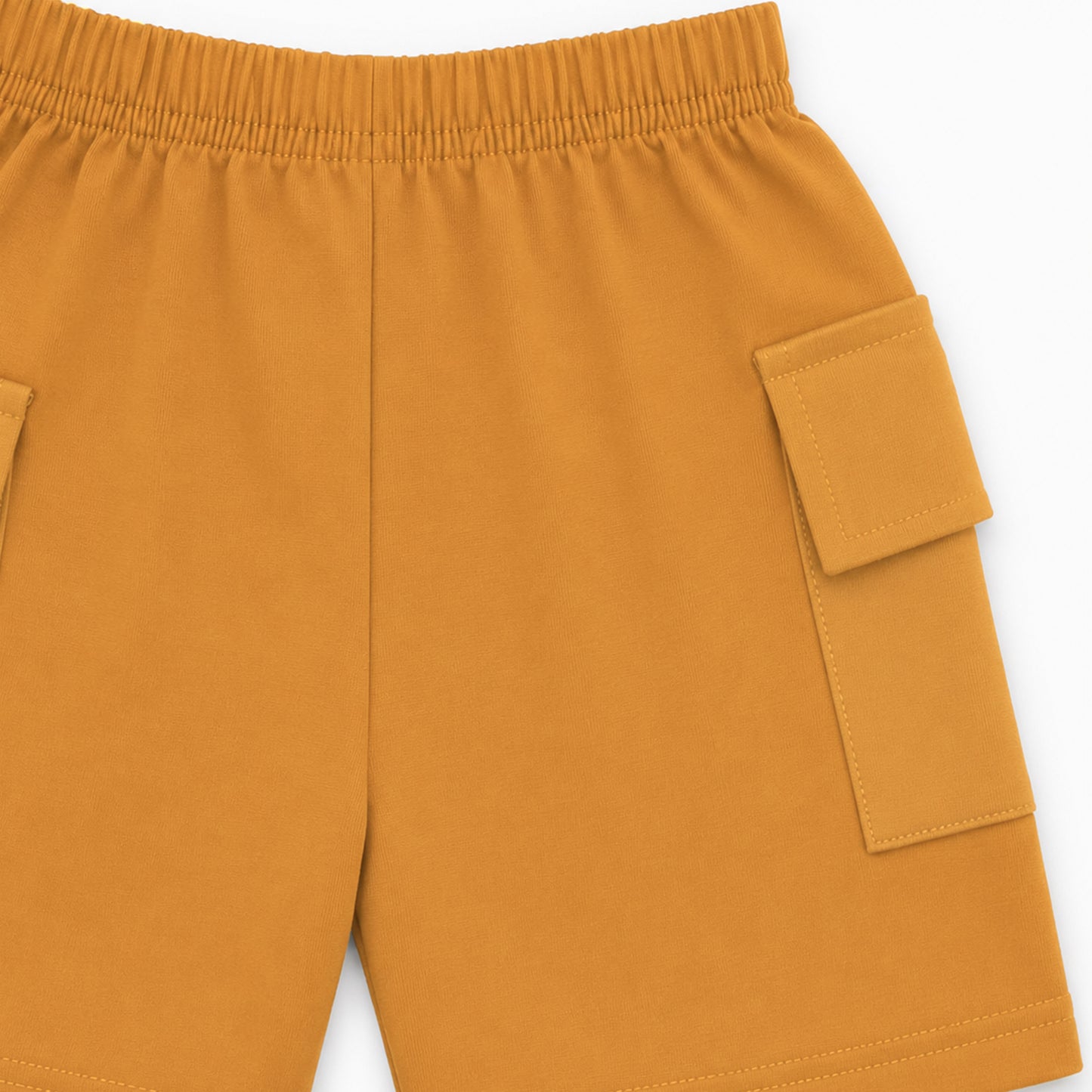 Kuchipoo Boys Cotton Cargo Shorts | Elastic Waistband | Double Pocket Shorts | Summer Casual Wear for Kids- Pack of 5