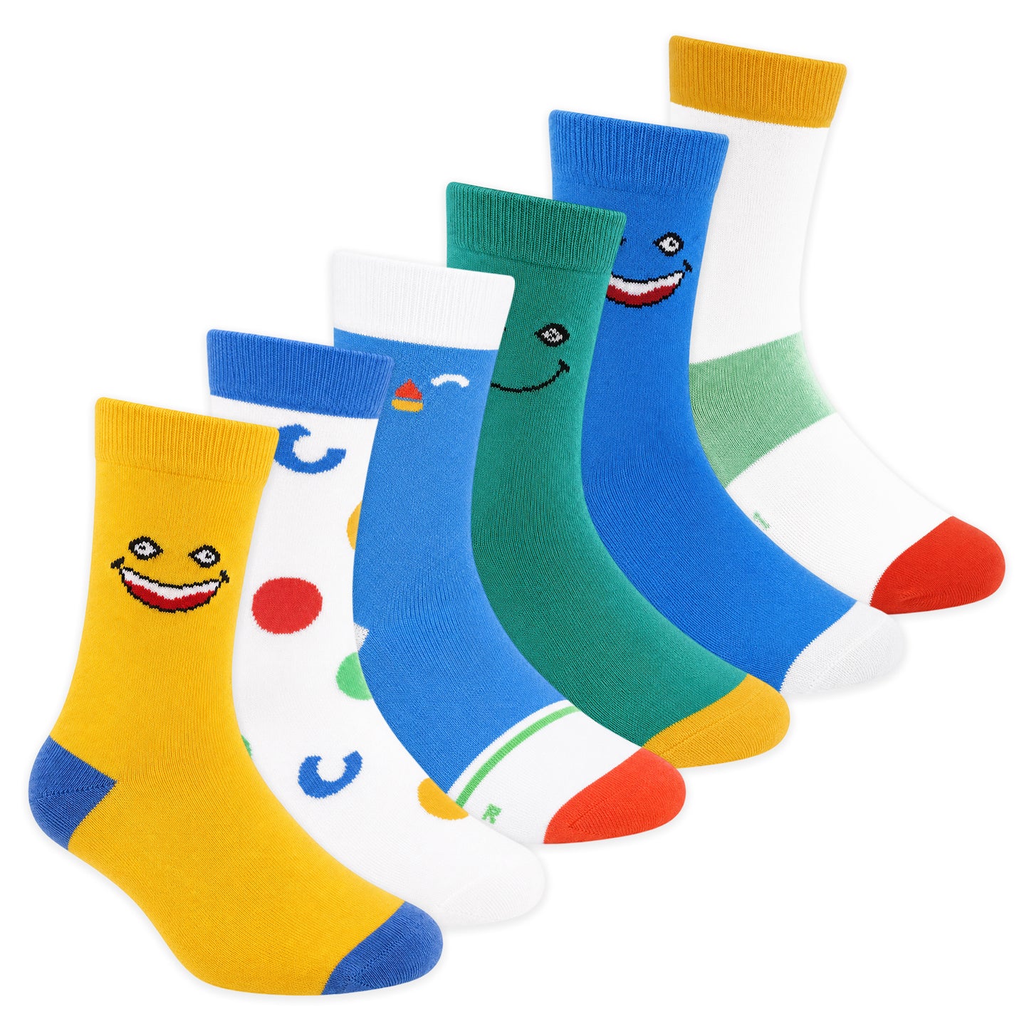 Kuchipoo Kids 100% Cotton Socks - Pack of 6