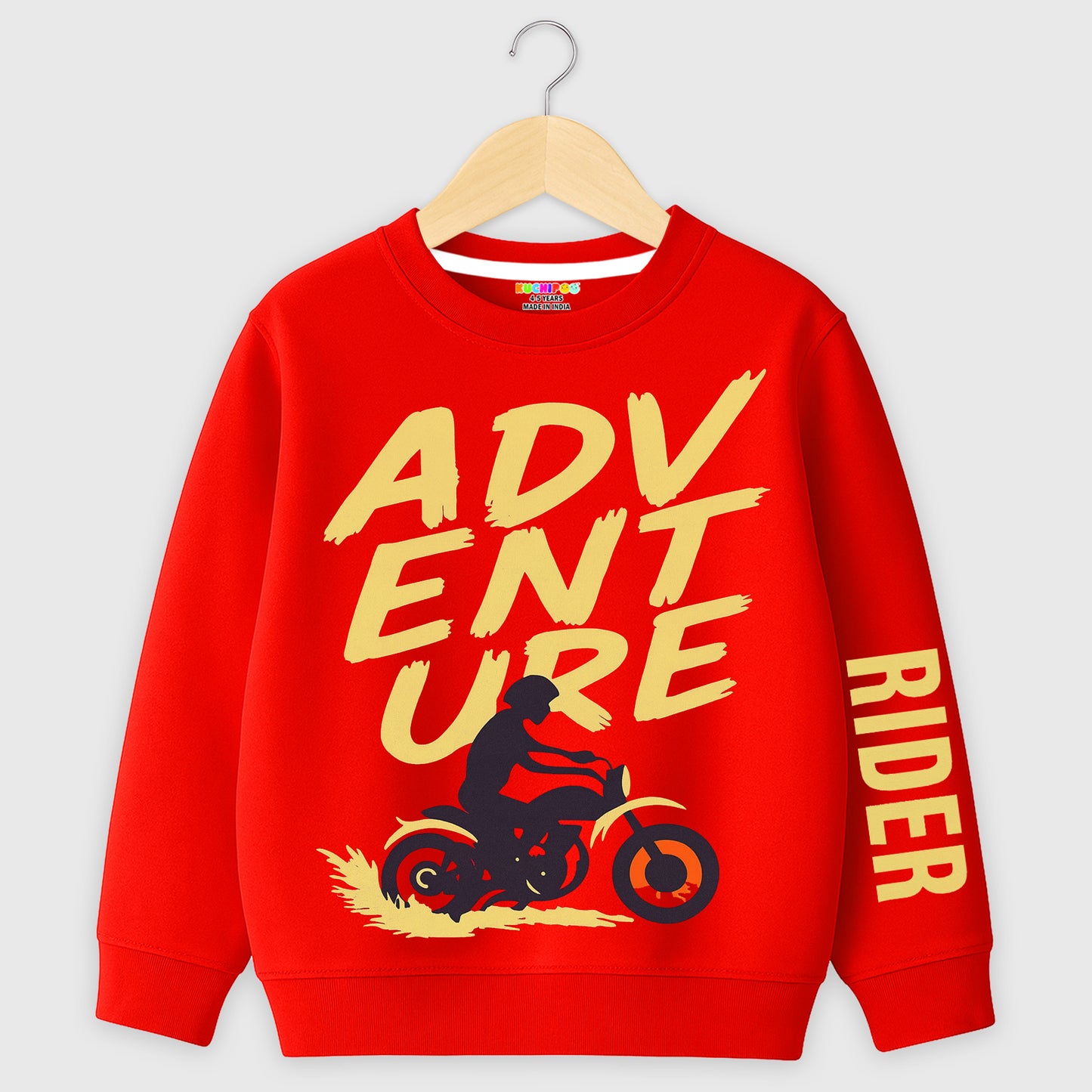 Kuchipoo Boys Regular Fit Winterwear Sweatshirt