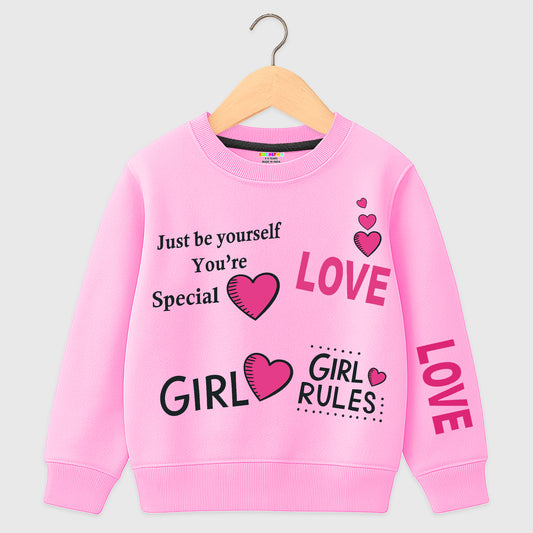 Kuchipoo Girls Regular Fit Winterwear Sweatshirt
