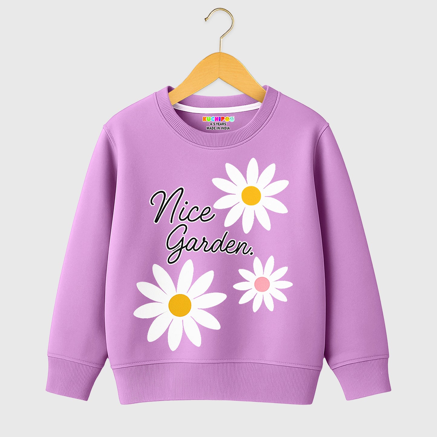 Kuchipoo Girls Regular Fit Winterwear Sweatshirt