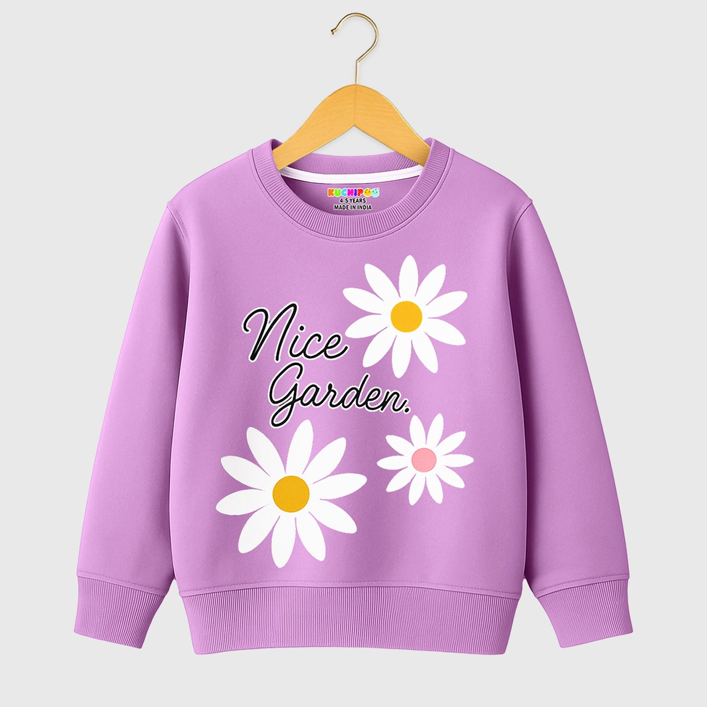 Kuchipoo Girls Regular Fit Winterwear Sweatshirt