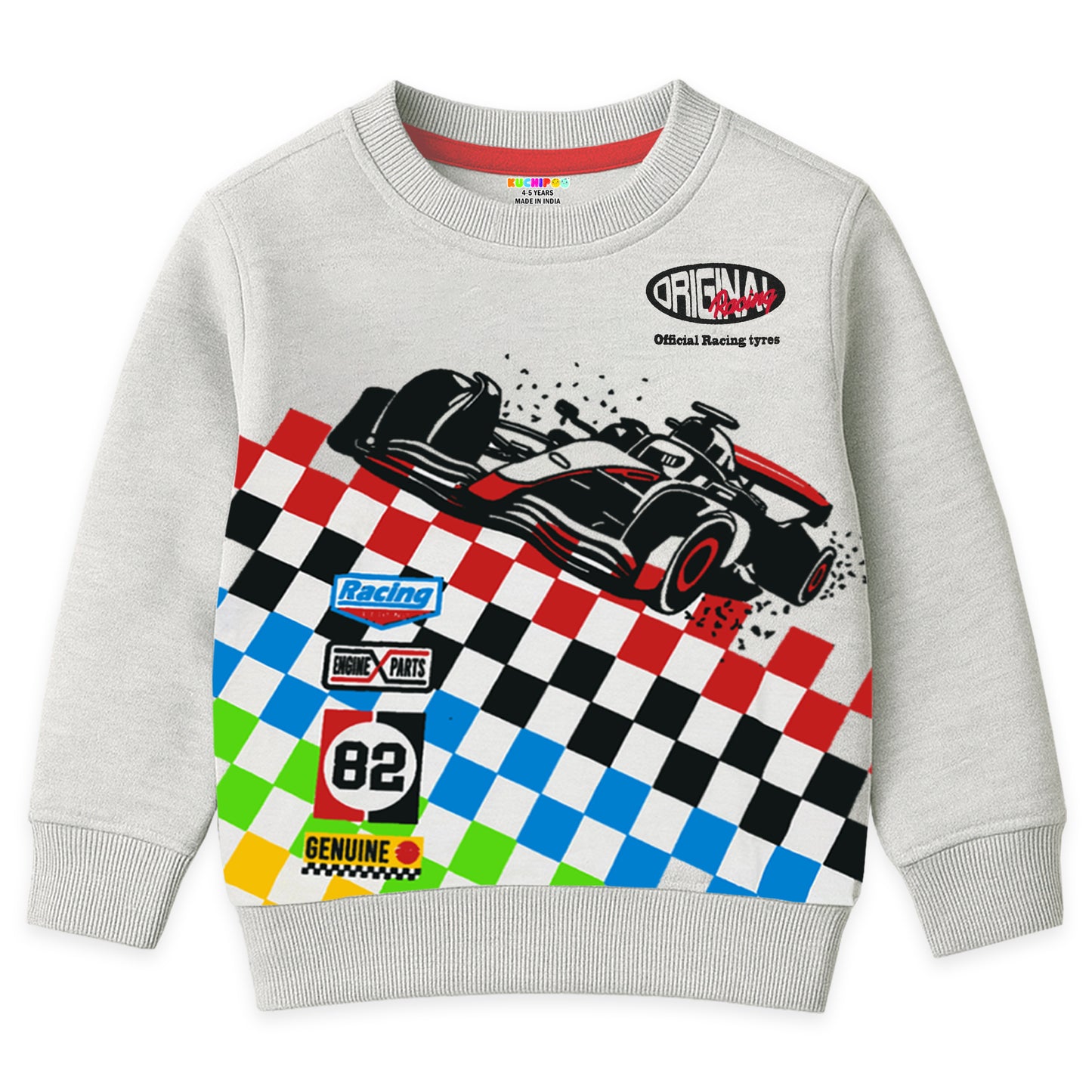 Kuchipoo Boys Regular Fit Winterwear Sweatshirt