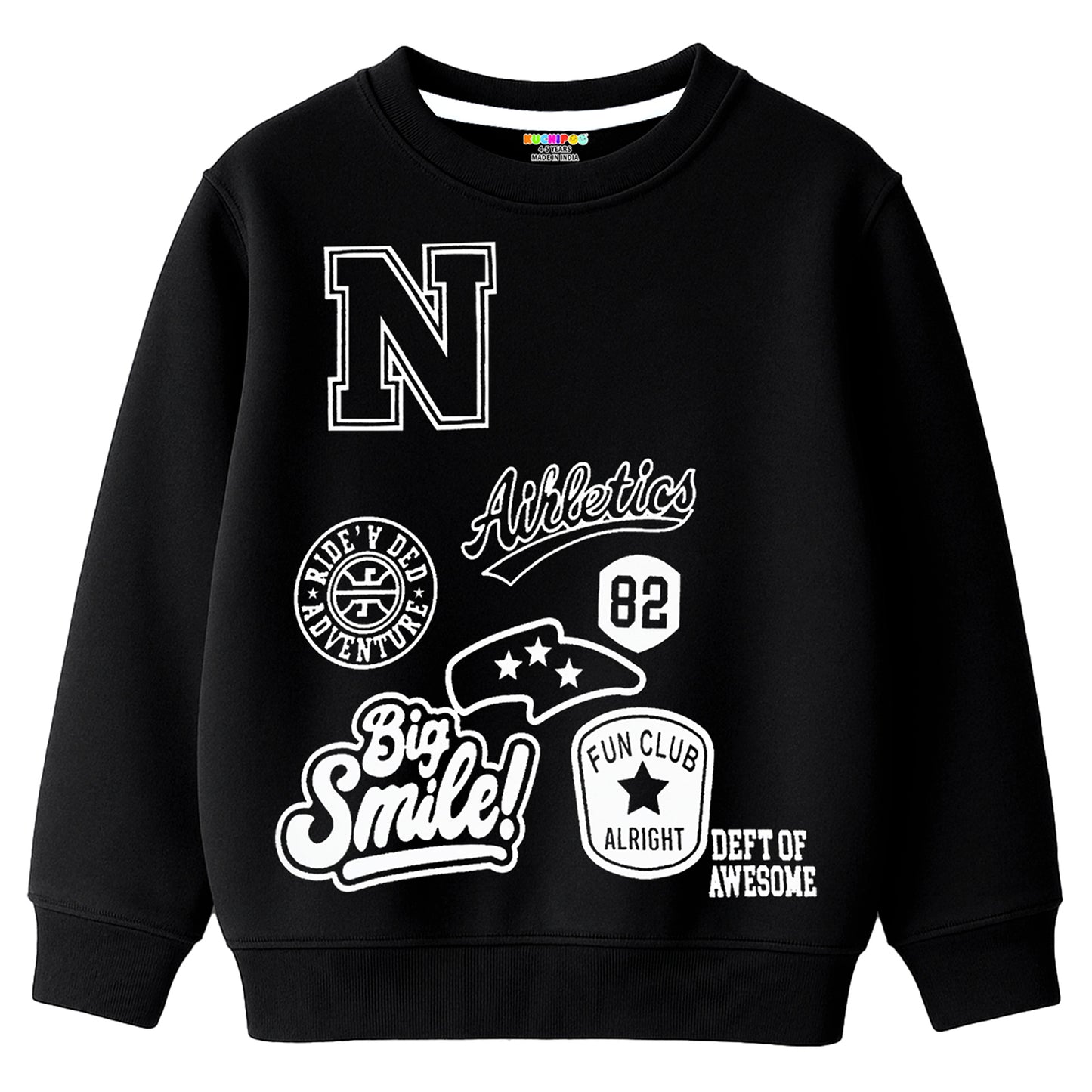 Kuchipoo Boys Regular Fit Winterwear Sweatshirt