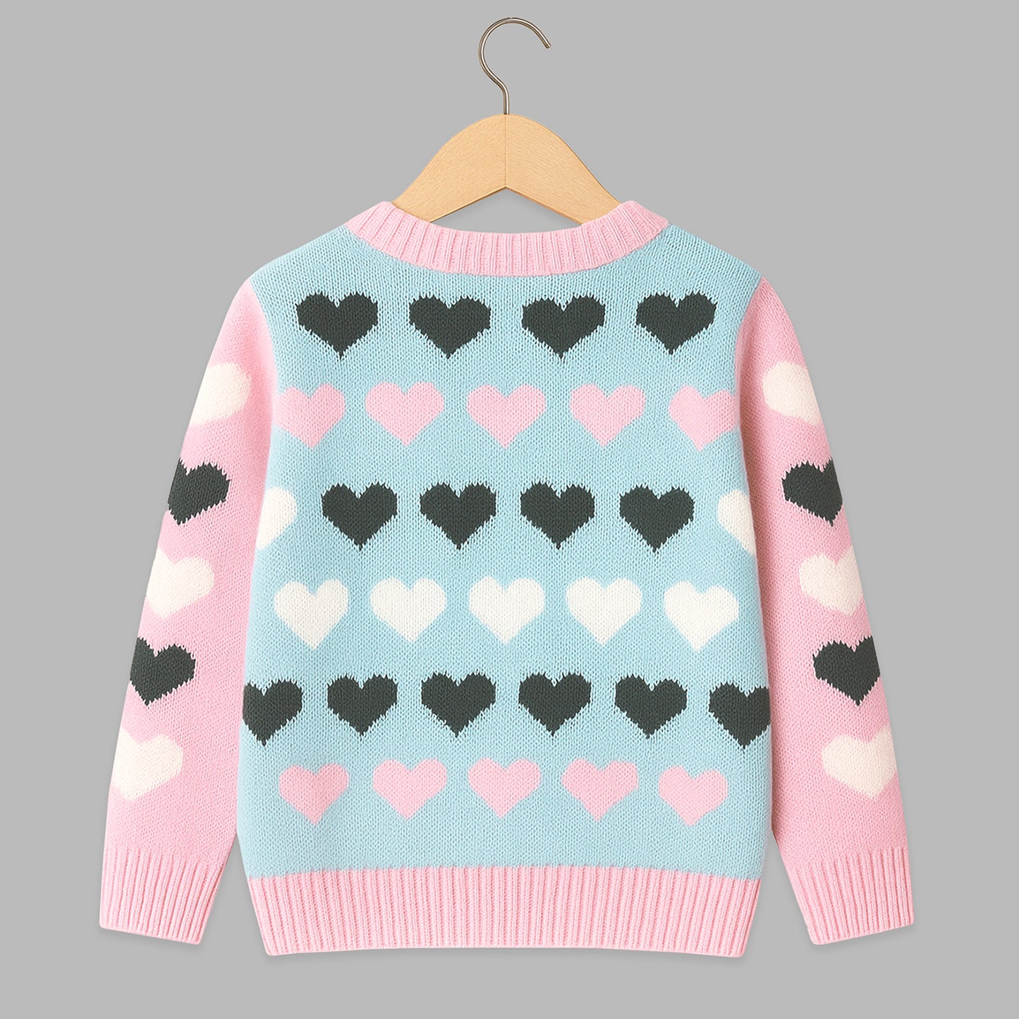 Kuchipoo Girls' Winter Wear Knitted Sweater | Full Sleeves Warm Pullover | Casual & Stylish Kids' Jumper