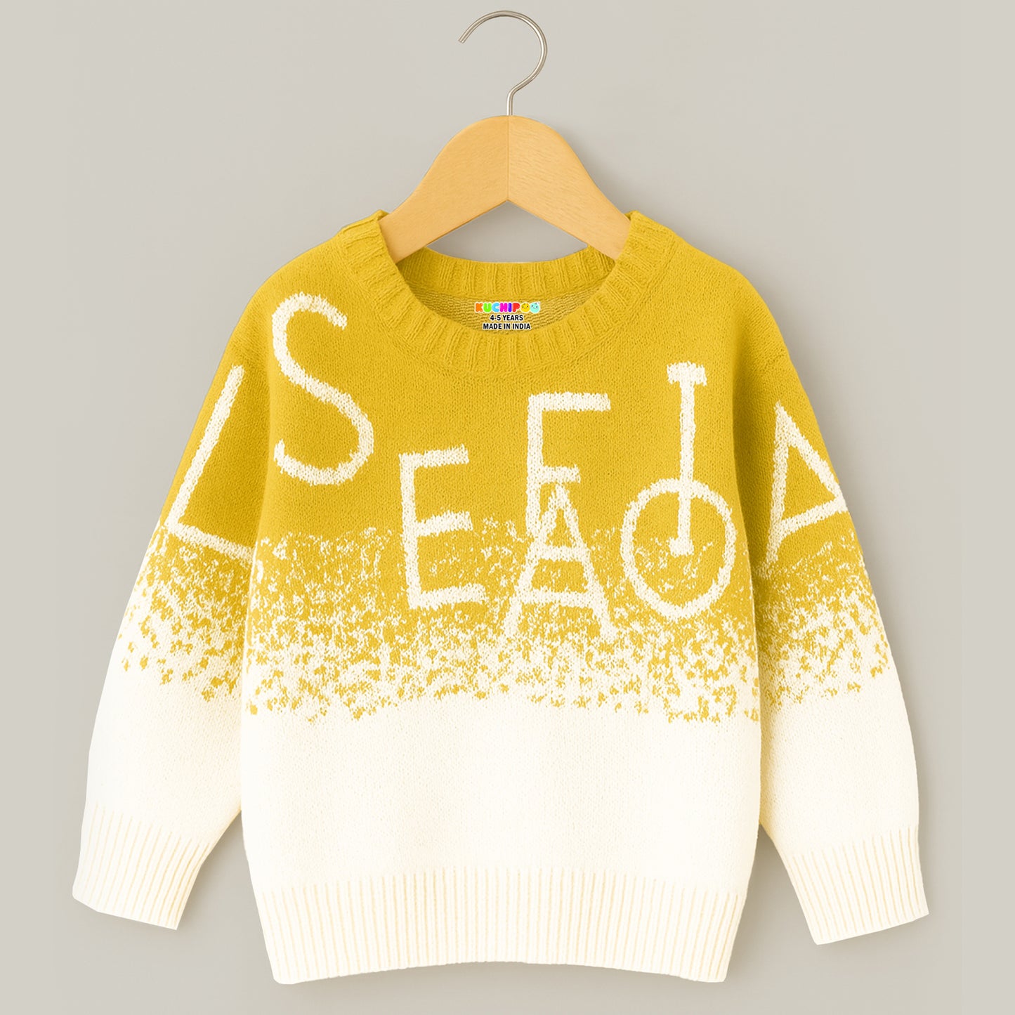 Kuchipoo Girls' Winter Wear Knitted Sweater | Full Sleeves Warm Pullover | Casual & Stylish Kids' Jumper