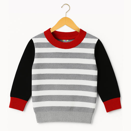 Kuchipoo Boys' Winter Wear Knitted Sweater | Full Sleeves Warm Pullover | Casual & Stylish Kids' Jumper