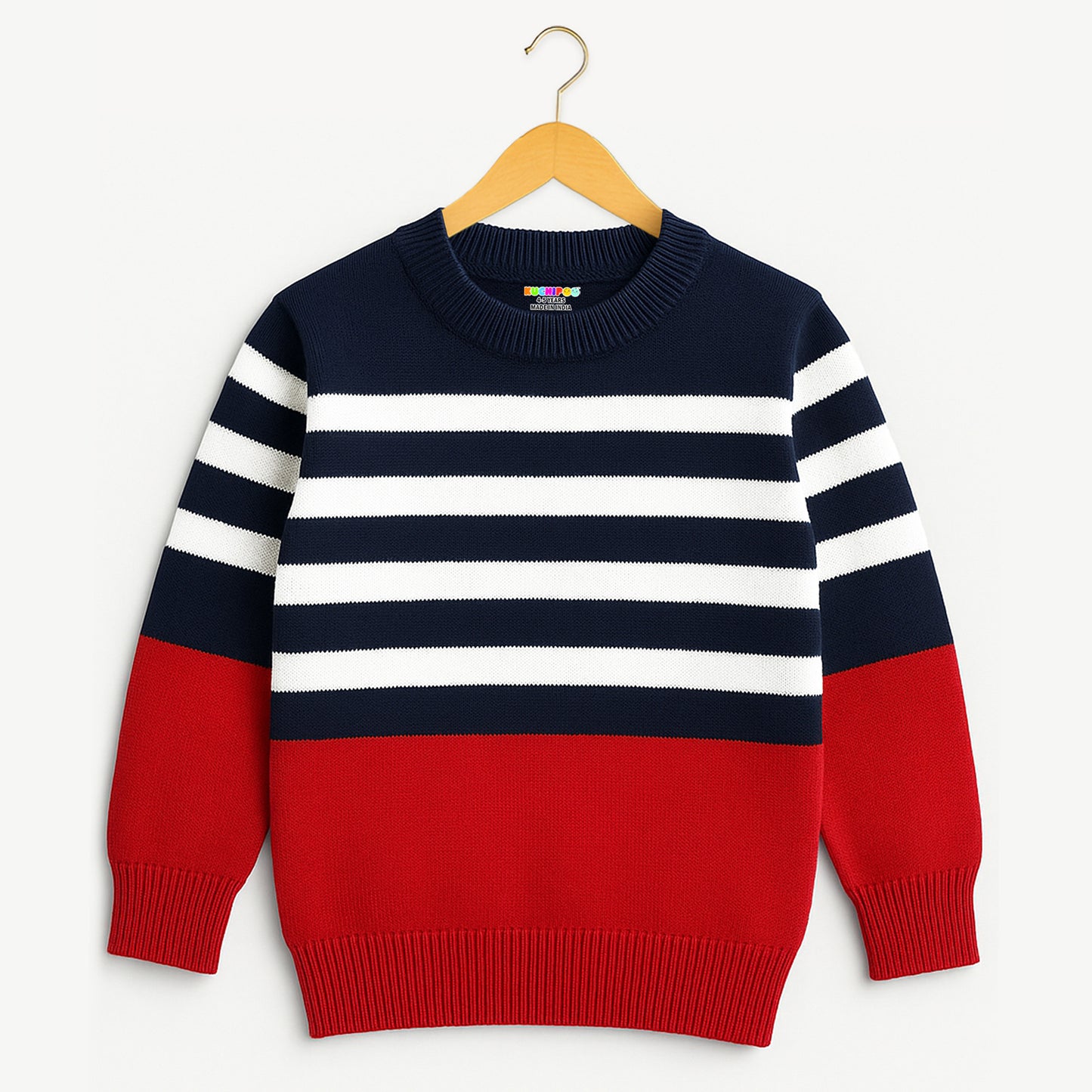 Kuchipoo Boys' Winter Wear Knitted Sweater | Full Sleeves Warm Pullover | Casual & Stylish Kids' Jumper