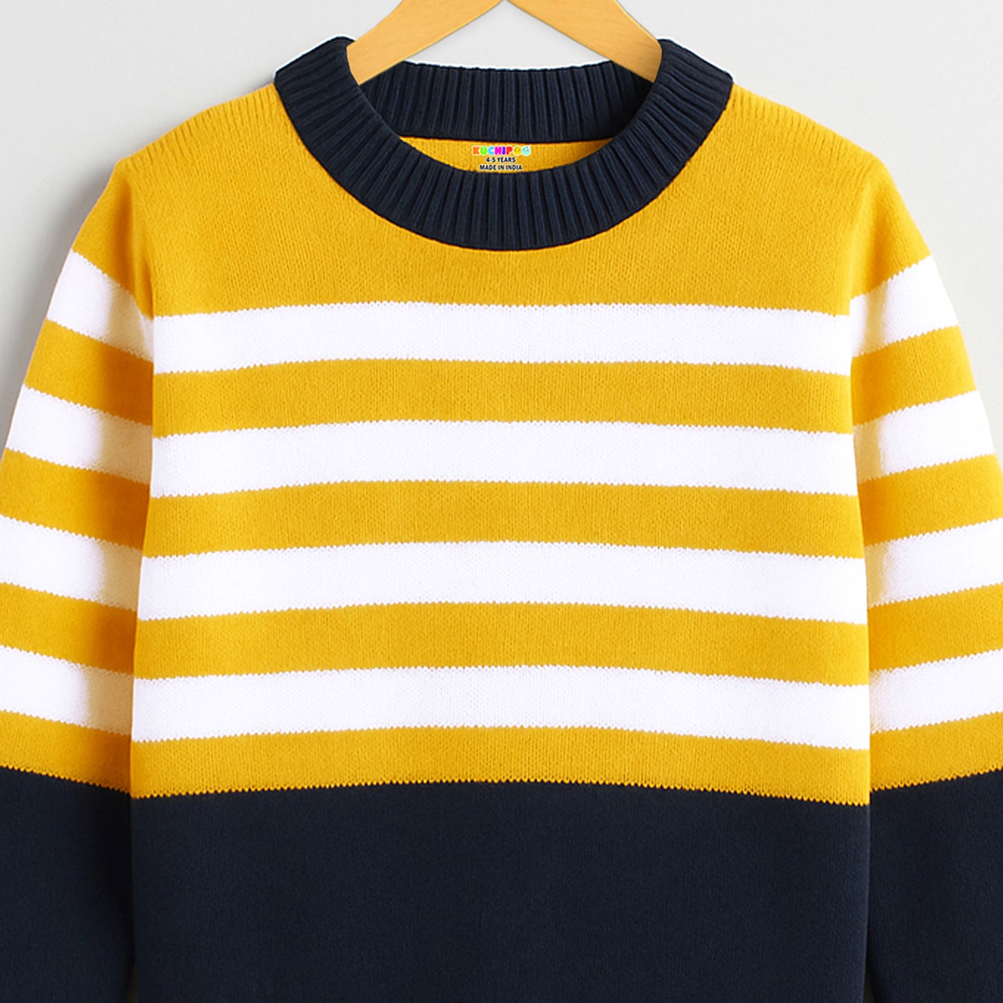 Kuchipoo Boys' Winter Wear Knitted Sweater | Full Sleeves Warm Pullover | Casual & Stylish Kids' Jumper