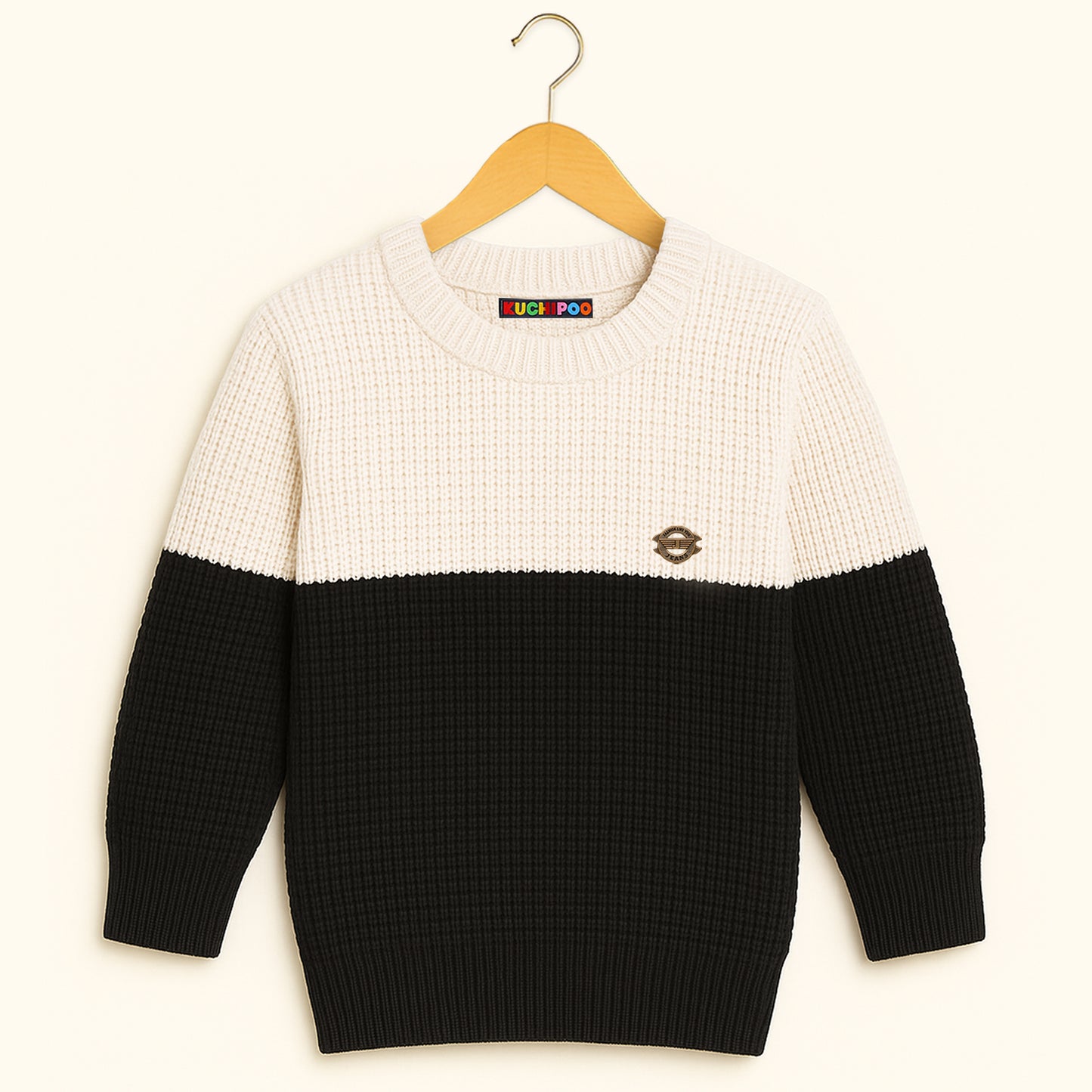 Kuchipoo Boys' Winter Wear Knitted Sweater | Full Sleeves Warm Pullover | Casual & Stylish Kids' Jumper