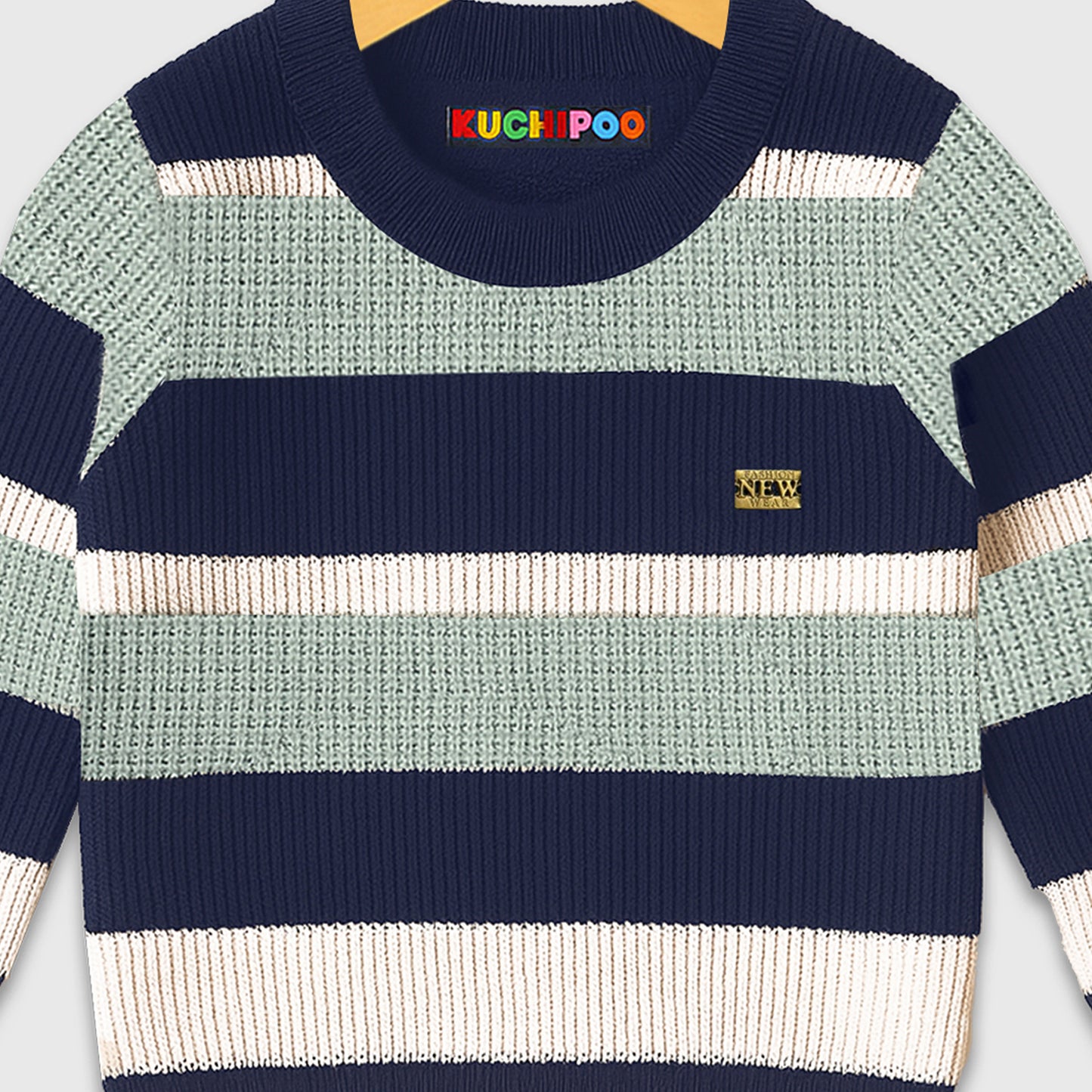 Kuchipoo Boys' Winter Wear Knitted Sweater | Full Sleeves Warm Pullover | Casual & Stylish Kids' Jumper