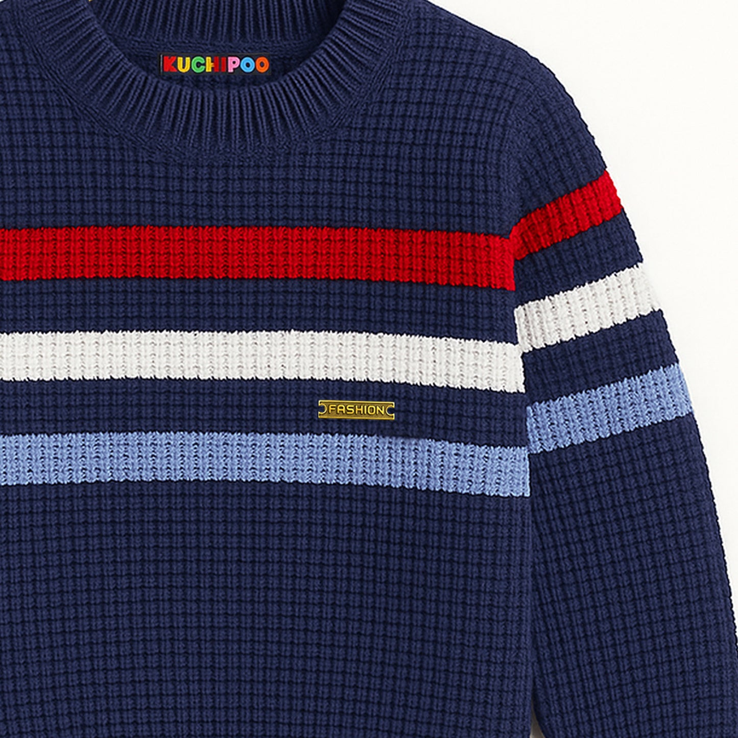 Kuchipoo Boys' Winter Wear Knitted Sweater | Full Sleeves Warm Pullover | Casual & Stylish Kids' Jumper