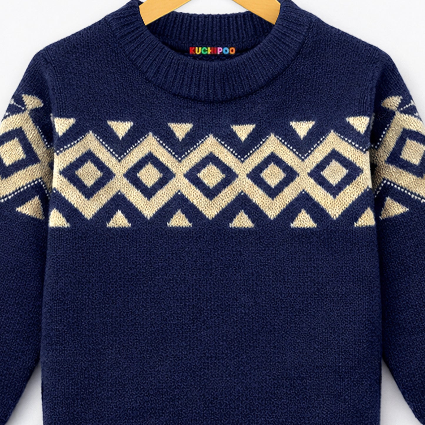 KUCHIPOO Boys' Winter Wear Knitted Sweater | Full Sleeves Warm Pullover | Casual & Stylish Kids' Jumper