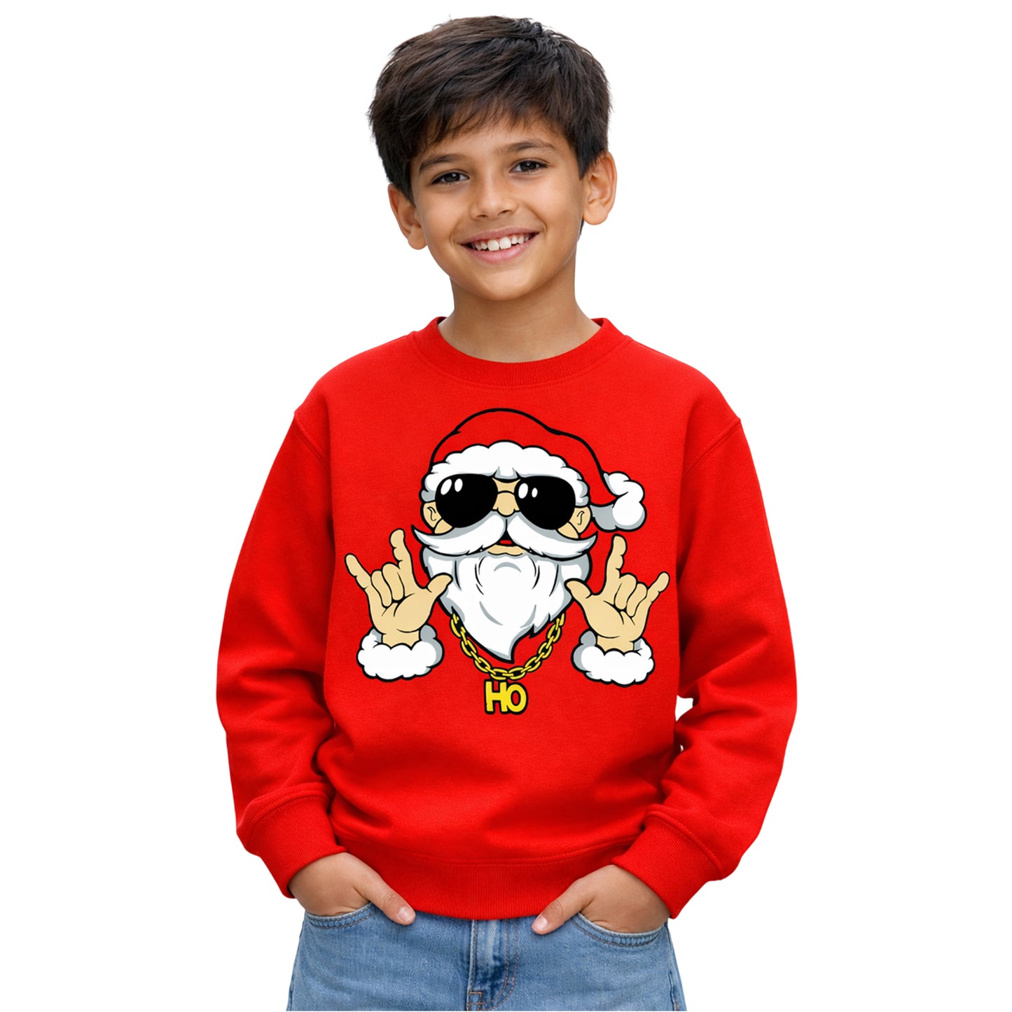 KUCHIPOO Boys and Girls Santa Claus Sweatshirt