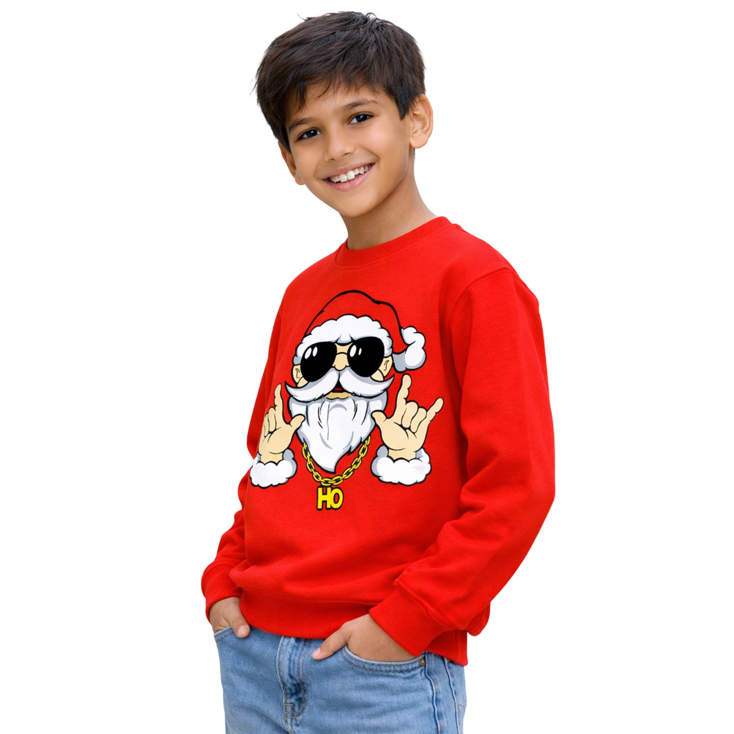 KUCHIPOO Boys and Girls Santa Claus Sweatshirt