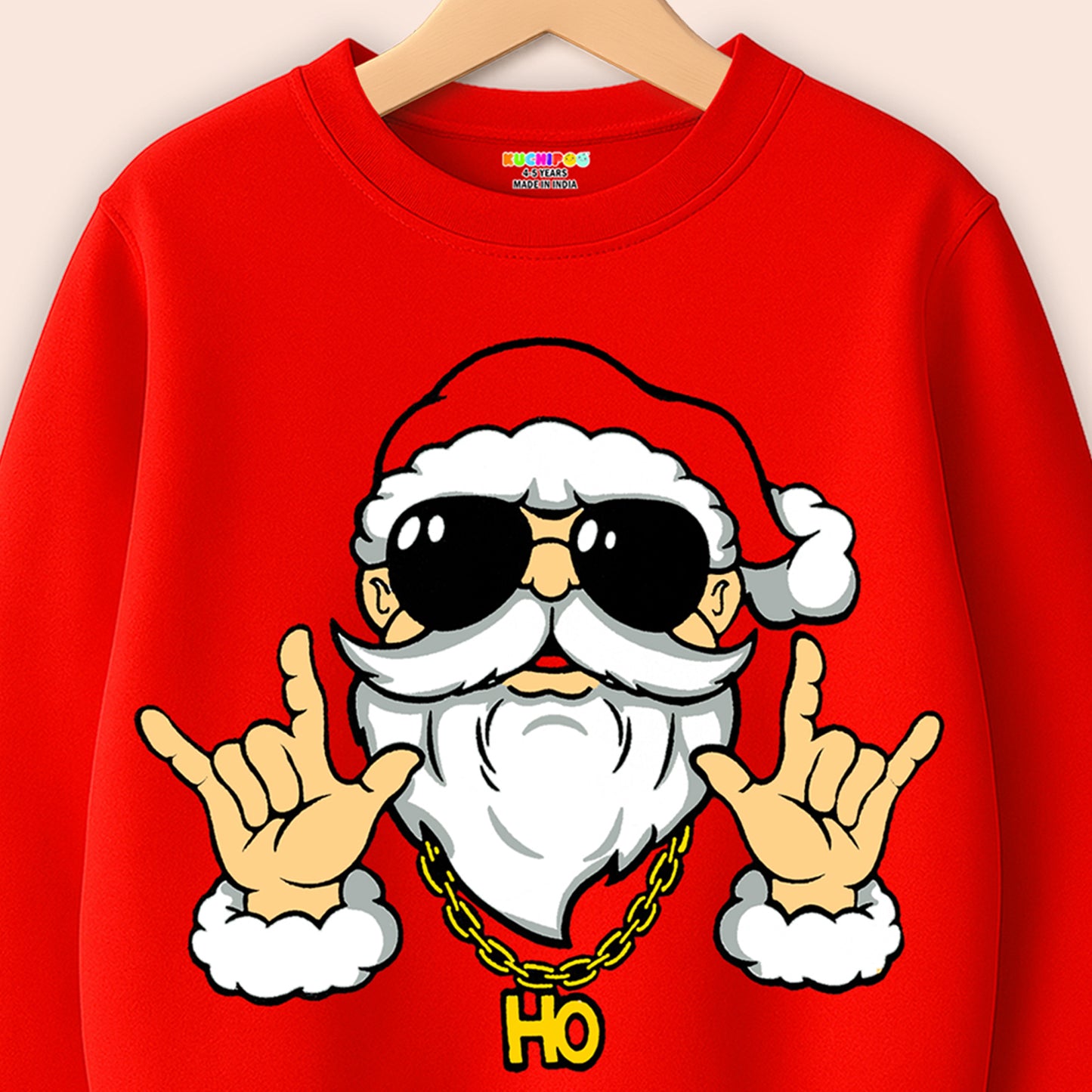 KUCHIPOO Boys and Girls Santa Claus Sweatshirt