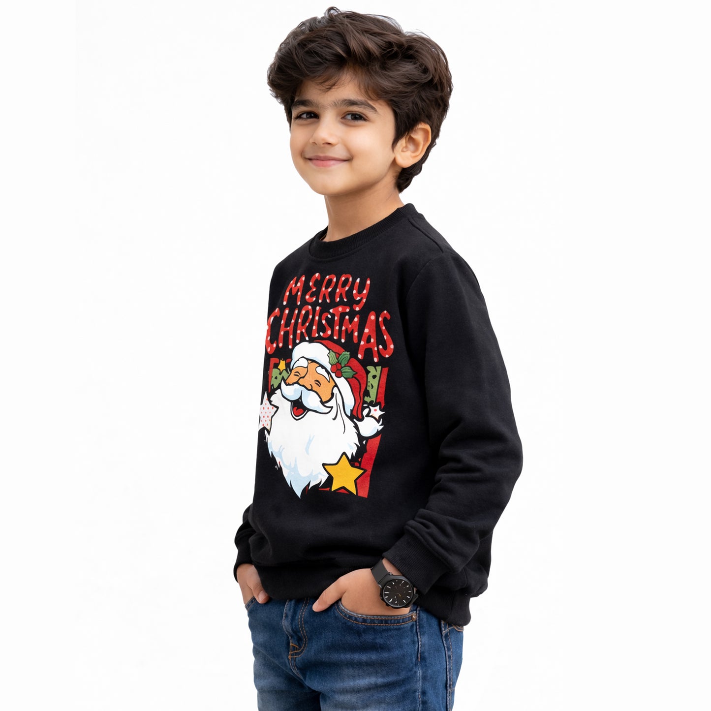 KUCHIPOO Boys and Girls Santa Claus Sweatshirt