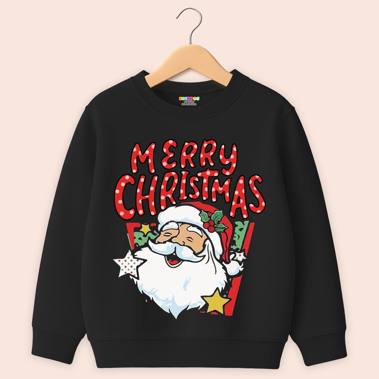 KUCHIPOO Boys and Girls Santa Claus Sweatshirt