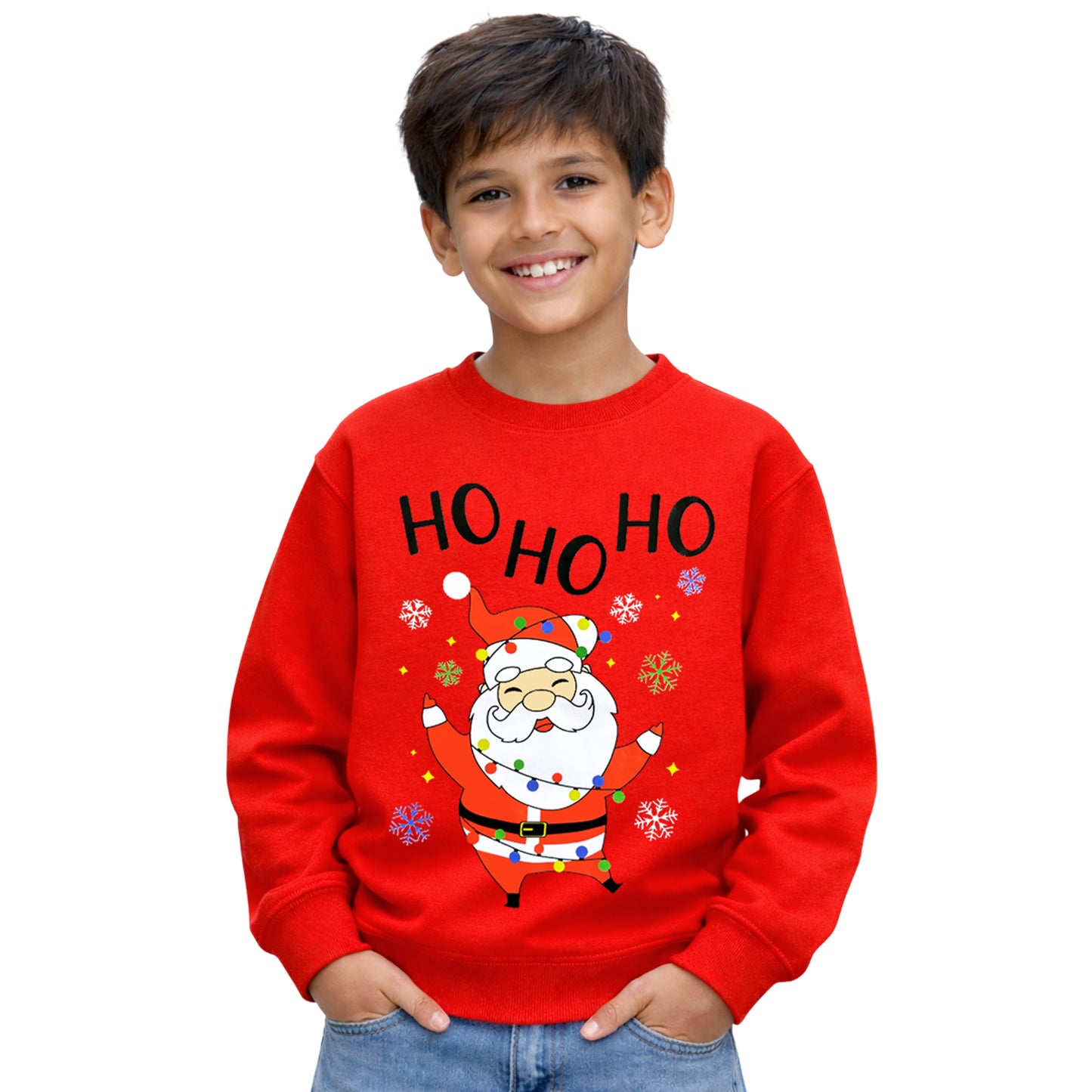 KUCHIPOO Boys and Girls Santa Claus Sweatshirt