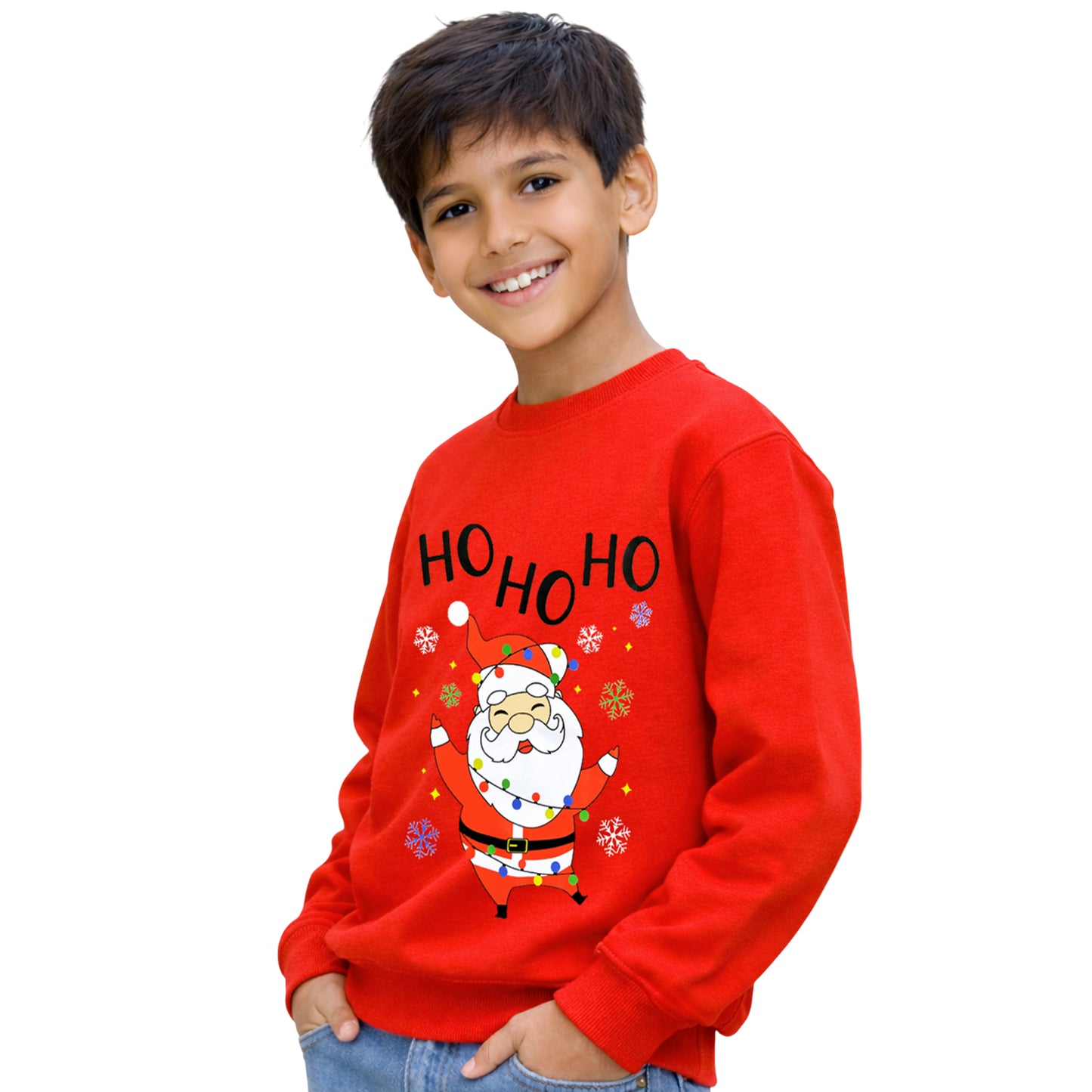 KUCHIPOO Boys and Girls Santa Claus Sweatshirt