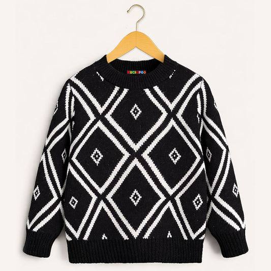 Kuchipoo Boys' Winter Wear Knitted Sweater | Full Sleeves Warm Pullover | Casual & Stylish Kids' Jumper