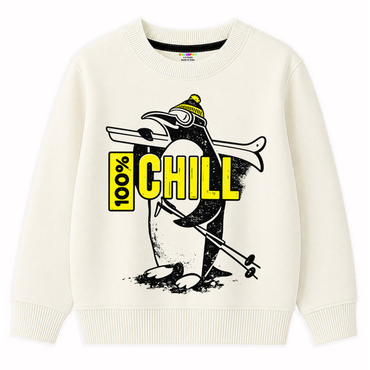 Kuchipoo Boys and Girls Regular Fit Graphic Printed Full Sleeve Round Neck Winterwear Sweatshirt