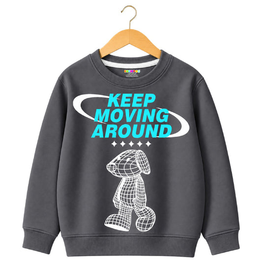 Kuchipoo Boys Graphic Printed Full Sleeve Round Neck Sweatshirt | Regular Fit Winterwear