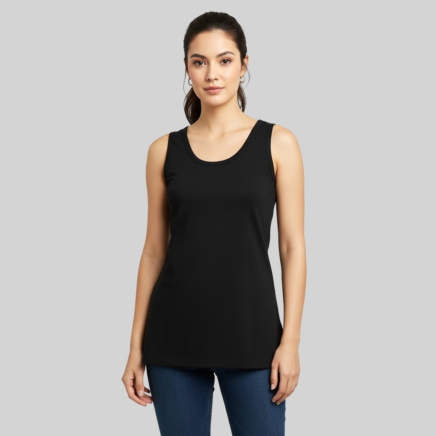 Kuchipoo Women's Sleeveless Winterwear Thermal Innerwear | Soft Stretchable Cotton Blend Tunic for Everyday Comfort - Pack of 2