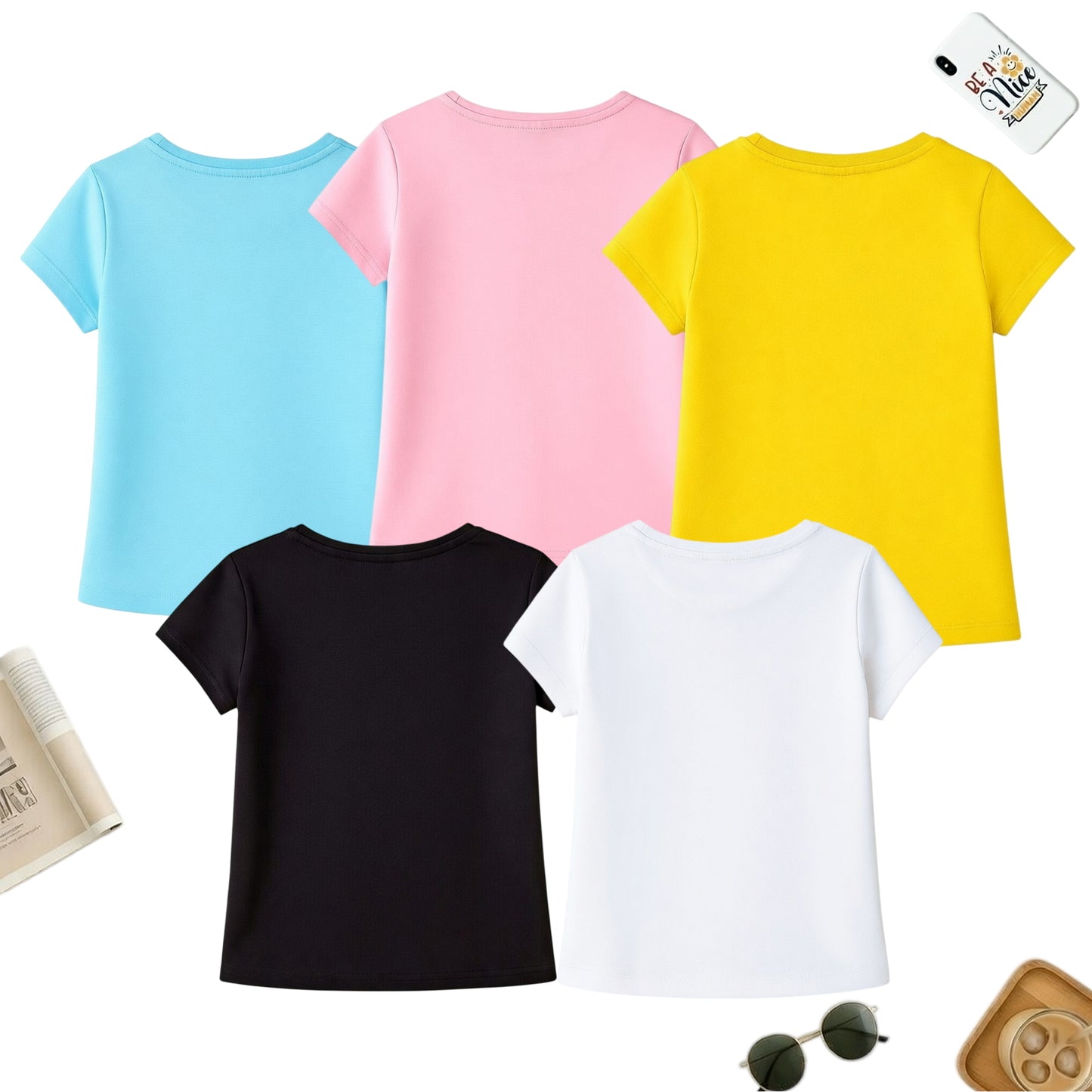 Kuchipoo Boys Cotton PrintKuchipoo Girls Cotton Printed T-Shirts | Half Sleeve Round Neck | Soft & Comfortable Casual Wear for Kids | Pack of 5ed T-Shirts | Half Sleeve Round Neck | Soft & Comfortable Casual Wear for Kids | Pack of 5 (Copy)