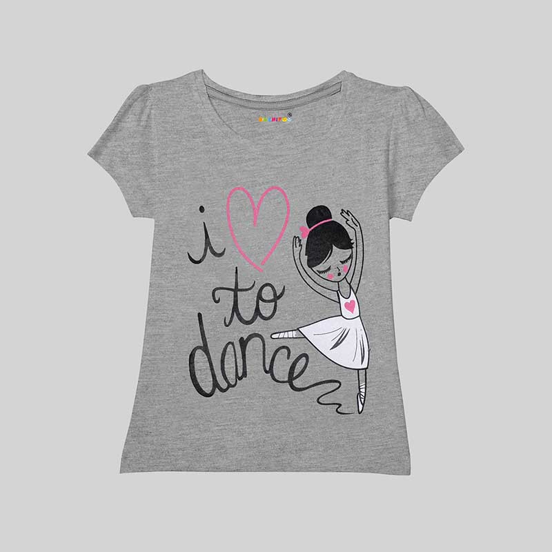 KUCHIPOO Girls Half Sleeves T-Shirts