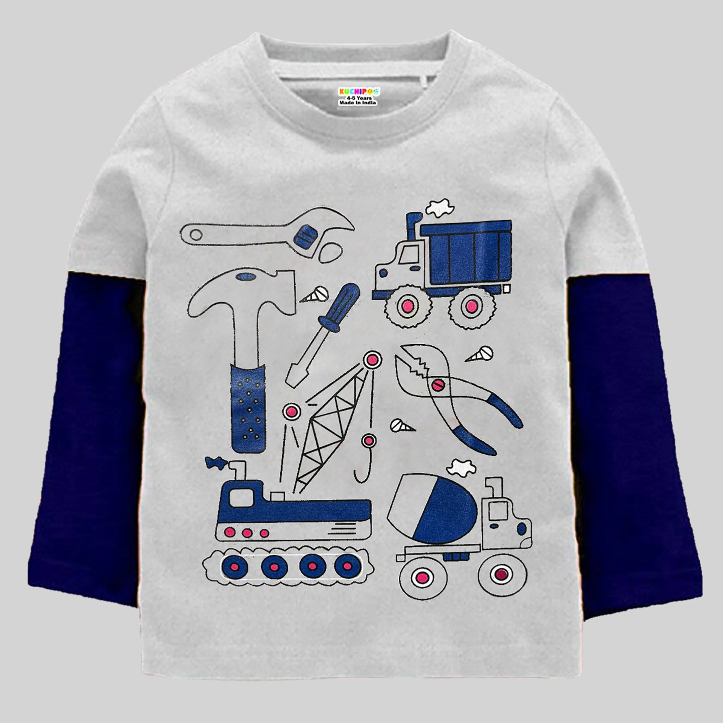 KUCHIPOO Boys Full Sleeves T-Shirts