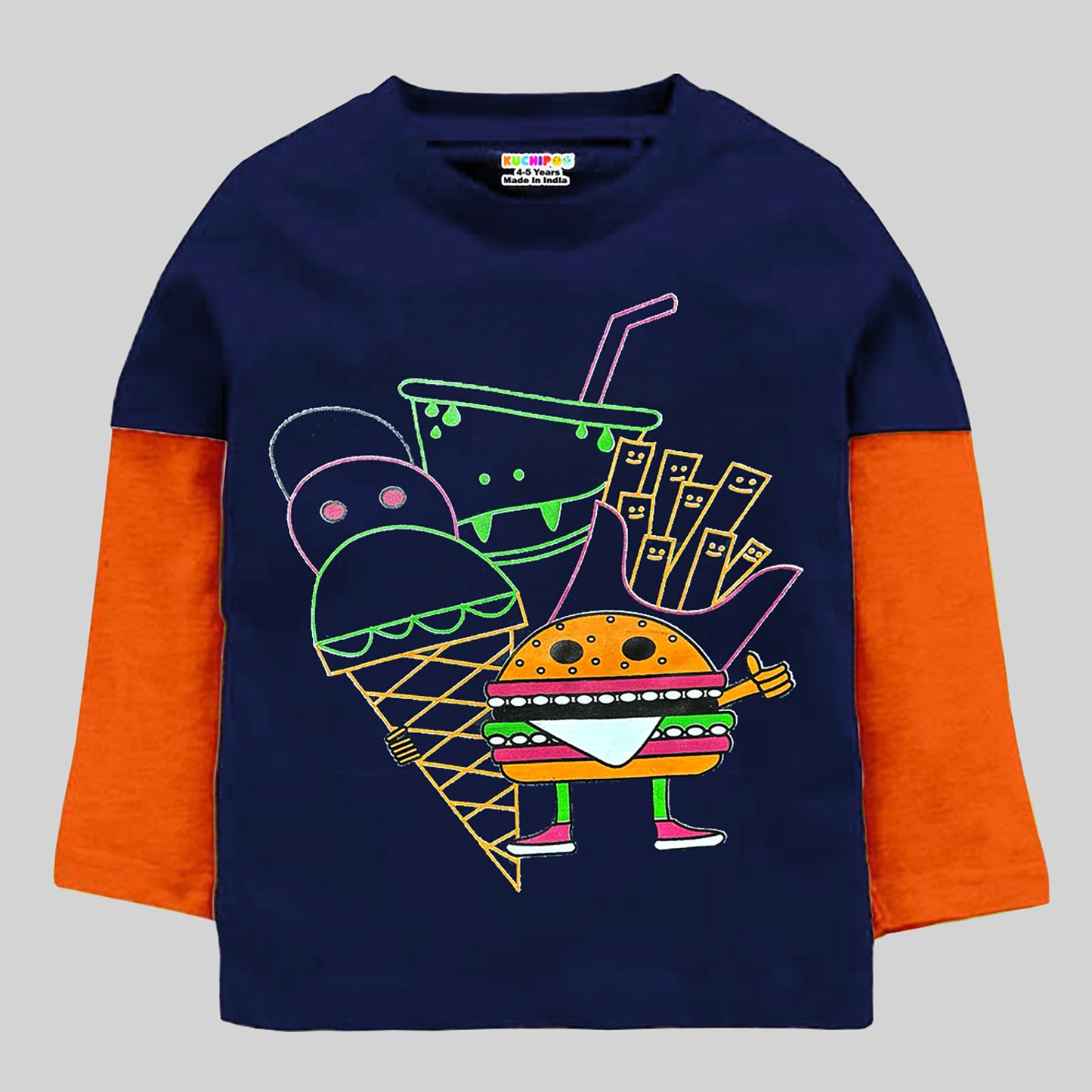 KUCHIPOO Boys Full Sleeves T-Shirts