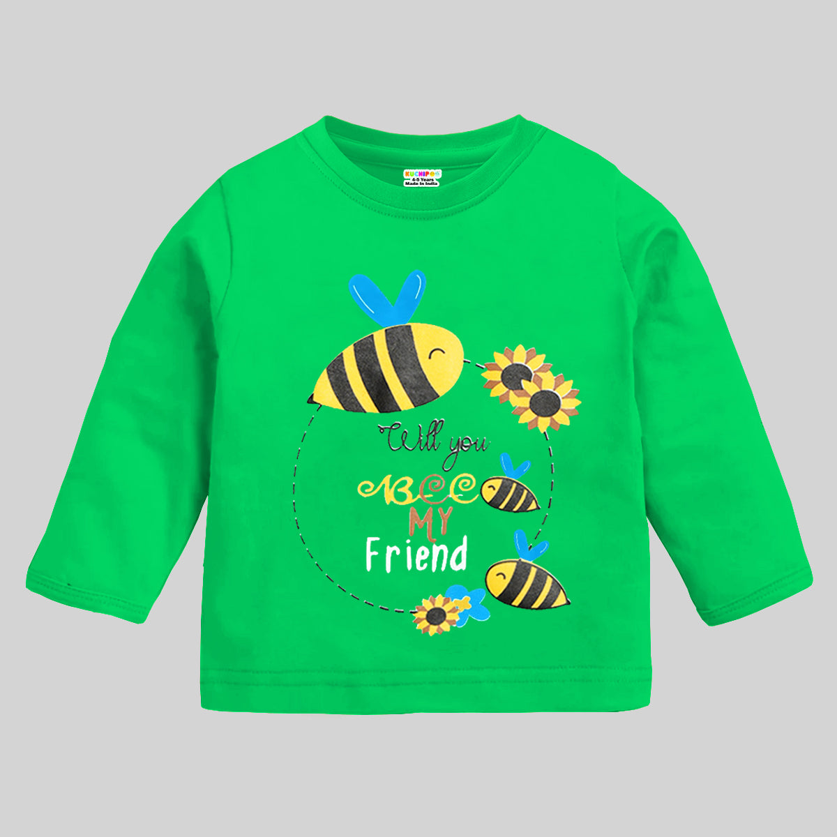 KUCHIPOO Baby Boys and Baby Girls Full Sleeves T-Shirts