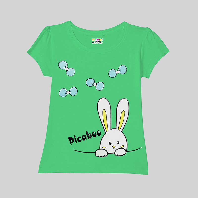 KUCHIPOO Girls Half Sleeves T-Shirts