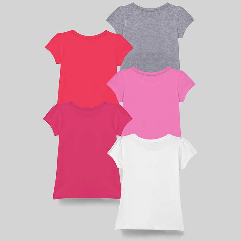 KUCHIPOO Girls Half Sleeves T-Shirts