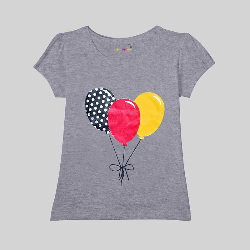 KUCHIPOO Girls Half Sleeves T-Shirts