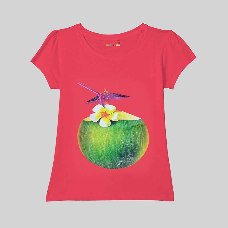 KUCHIPOO Girls Half Sleeves T-Shirts