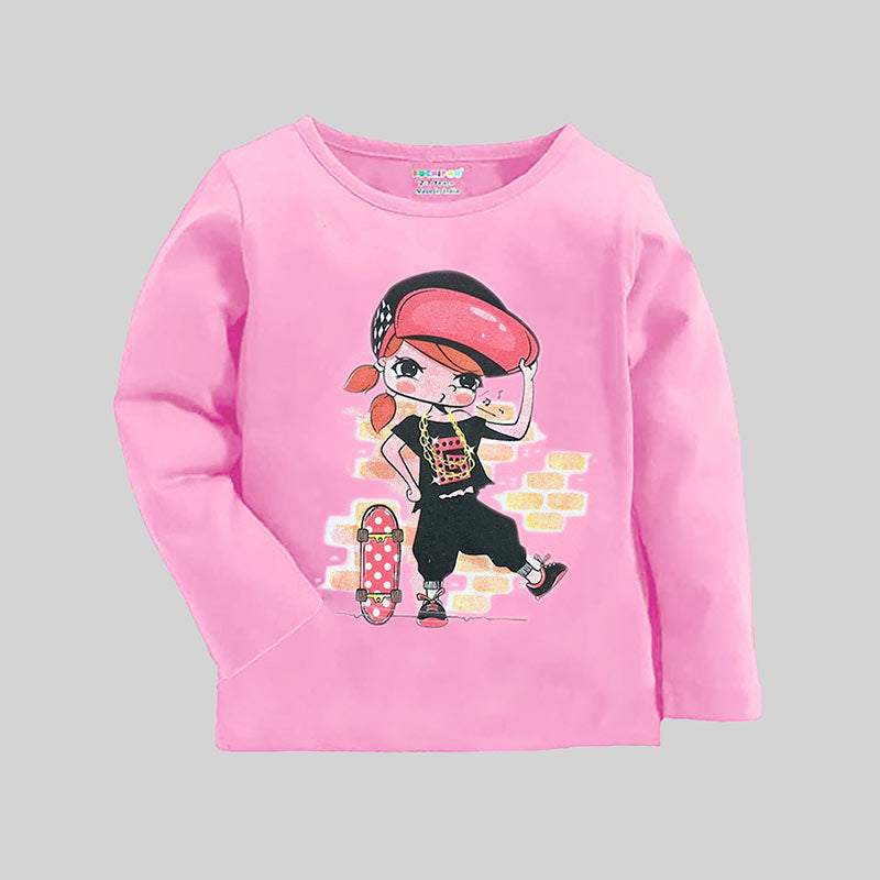 KUCHIPOO Girls Full Sleeves T-Shirts