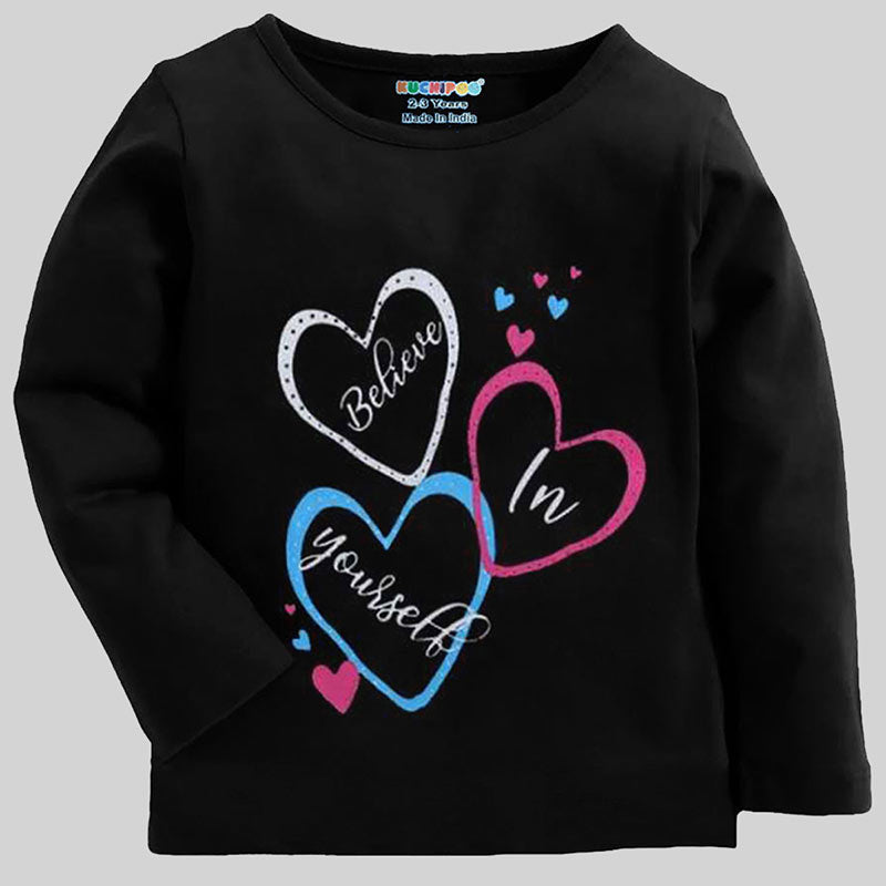 KUCHIPOO Girls Full Sleeves T-Shirts