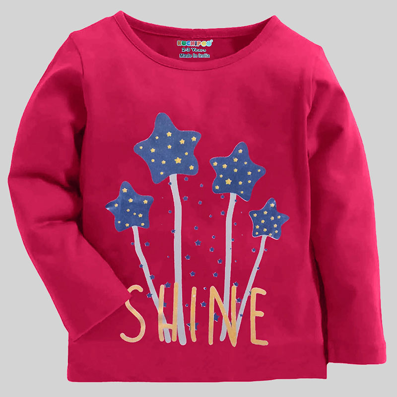 KUCHIPOO Girls Full Sleeves T-Shirts