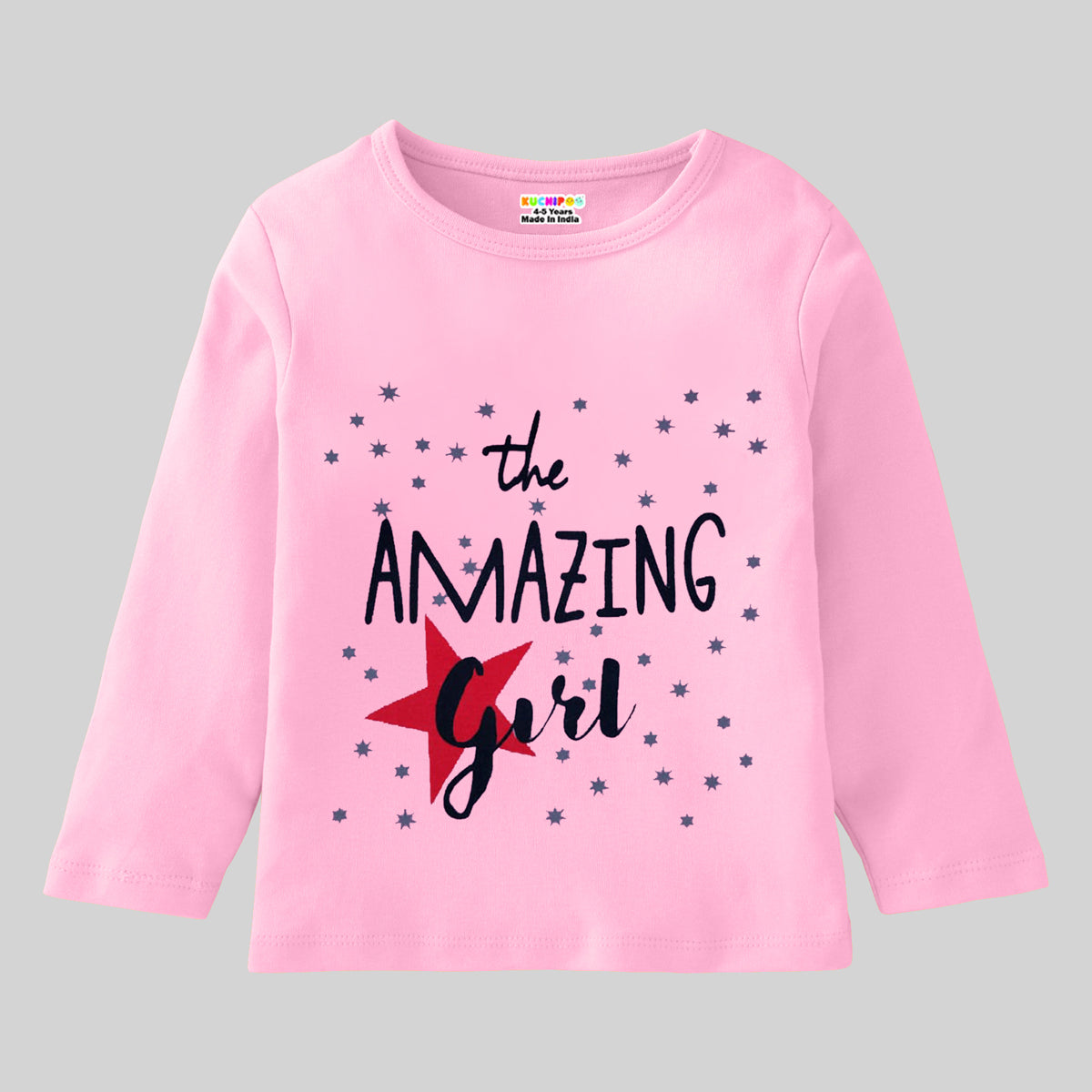 KUCHIPOO Girls Full Sleeves T-Shirts