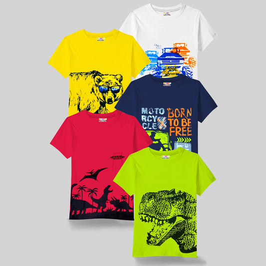KUCHIPOO Boys Half Sleeves T-Shirts