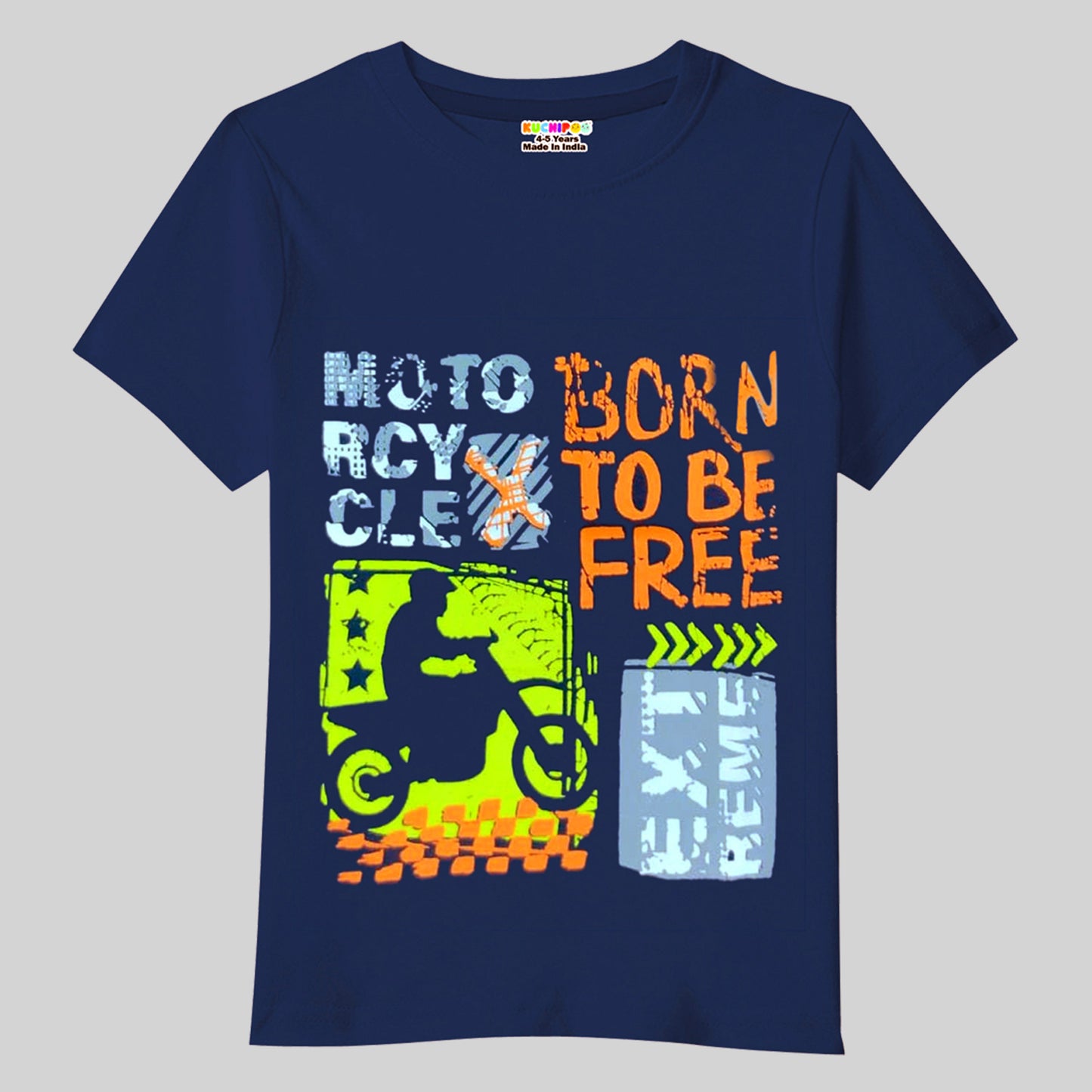 KUCHIPOO Boys Half Sleeves T-Shirts