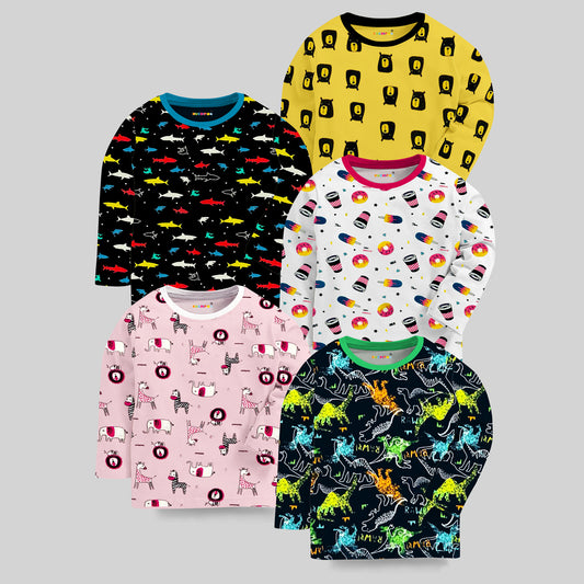 KUCHIPOO Boys Full Sleeves T-Shirts