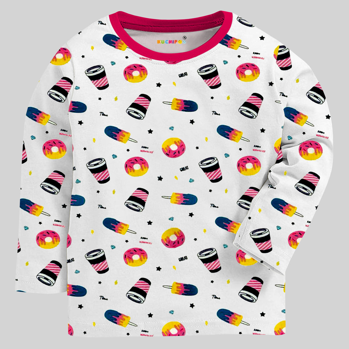 KUCHIPOO Baby Boys and Baby Girls Full Sleeves T-Shirts