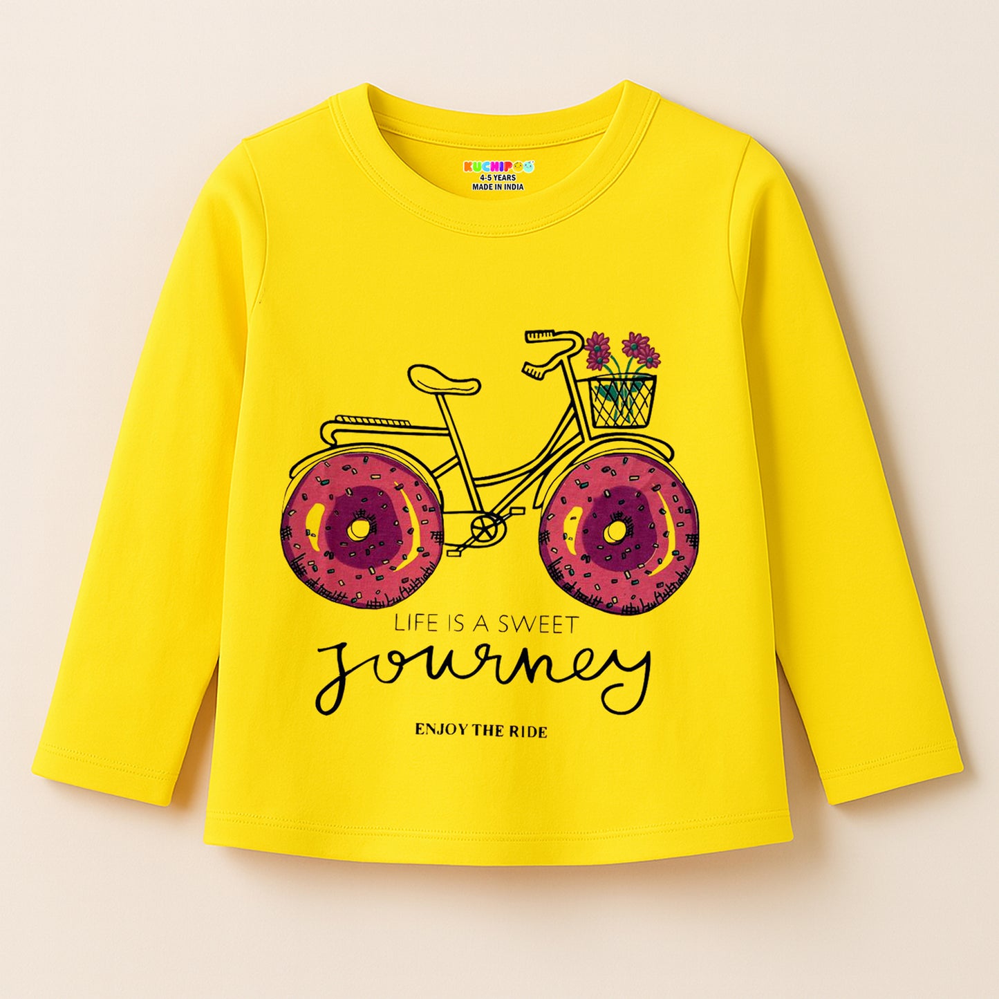 KUCHIPOO Girls Full Sleeves T-Shirts